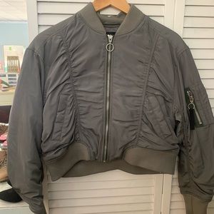 Zara Cropped Bomber Jacket